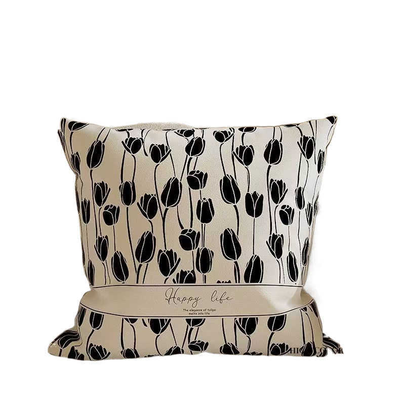Nordic Light Luxury Design Pillow French Style Pillow Black and White Abstract Art Sofa Cushion Bedroom Cushion Pad C250923