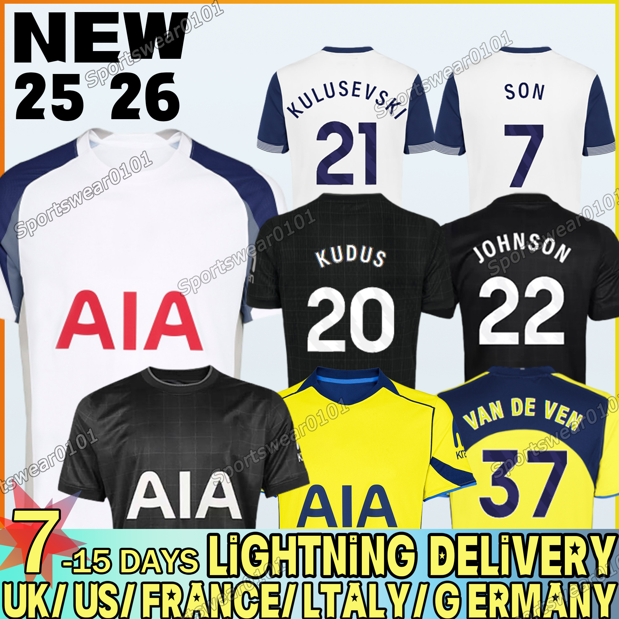 25 26 Season TEL SOLANKE SON MADDISON KULUSEVSKI RICHARLISON ROMERO VAN DE VEN BISSOUMA Soccer Jerseys 2025 mens kids kit