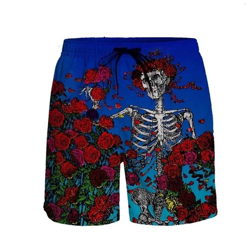 Men's Shorts Casual Shorts Grateful Dead Breathable Shorts Breathable Quick Dry Surfing Beach Pants Sports Shorts Men Board Shorts 230607