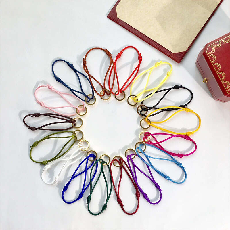 Simple Fashion Lucky Red String for Zodiac Year Full Bead gold Single Ring Couple Style Bracelet