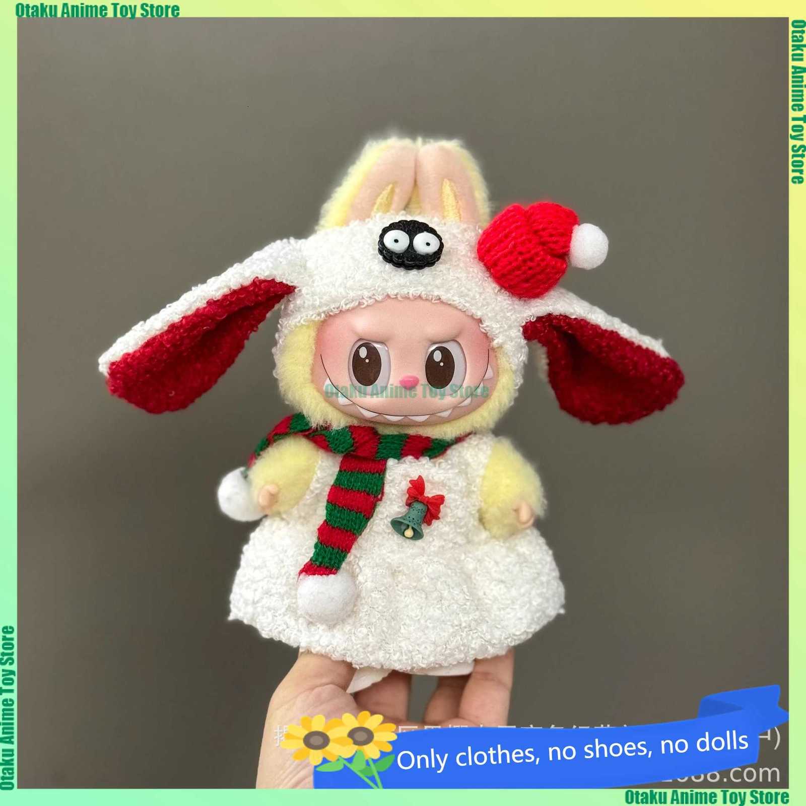Multistyle Christmas Labubu Clothes Cute Santa Claus Elk Pants Skirts Set Mini Plush Doll Clothing Fashion Doll Accessorie X250923