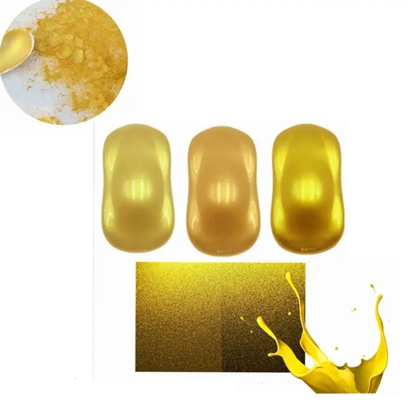Gold Powder Pigment Art Decoration Dust 500g/bag Shimmer Gold Glitter Decorating Tips Metal Color Paint Gold Paint Pigment 240711