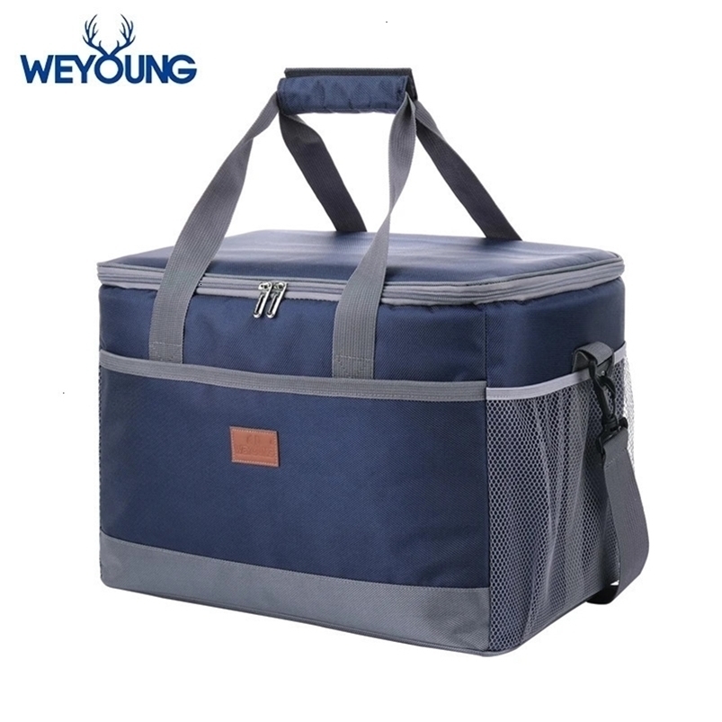 Leakproof Red Blue 33L Insulated Thermal Cooler Lunch Bag For Outdoor Picnic Bag Car Using Bolsa Termica Loncheras Para Mujer 240514