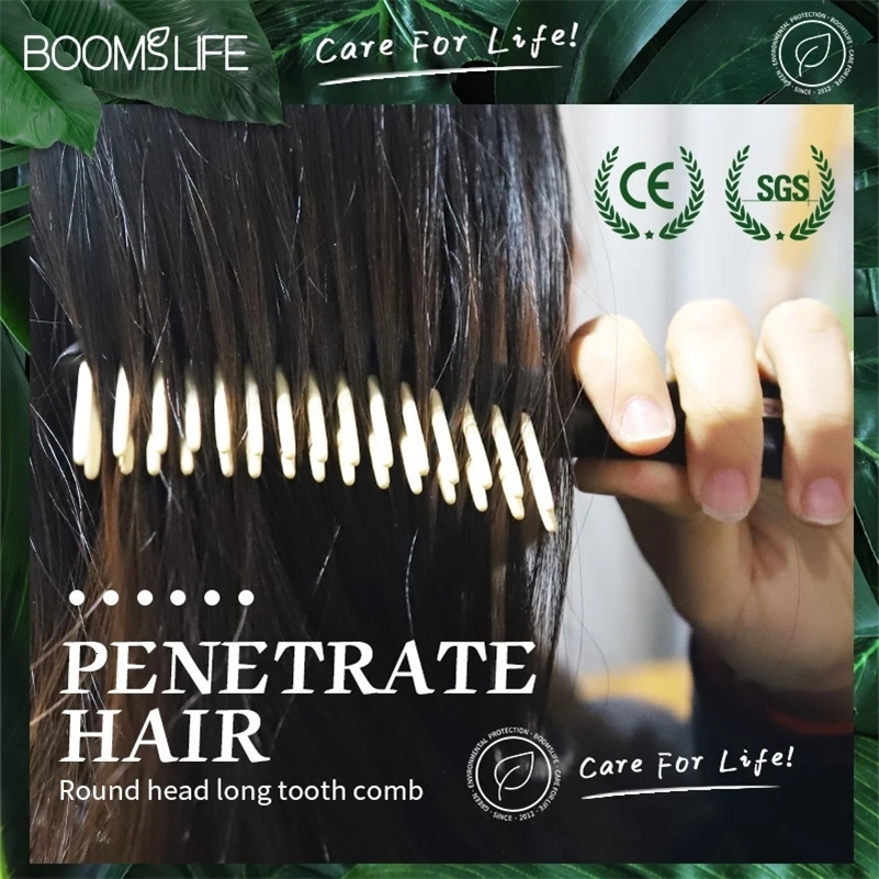 Wide Tooth Hair Comb Black Custom Wood Comb for Styling Detangling Hair Brush Women Head Acupuncture Point Massage Brush 240523