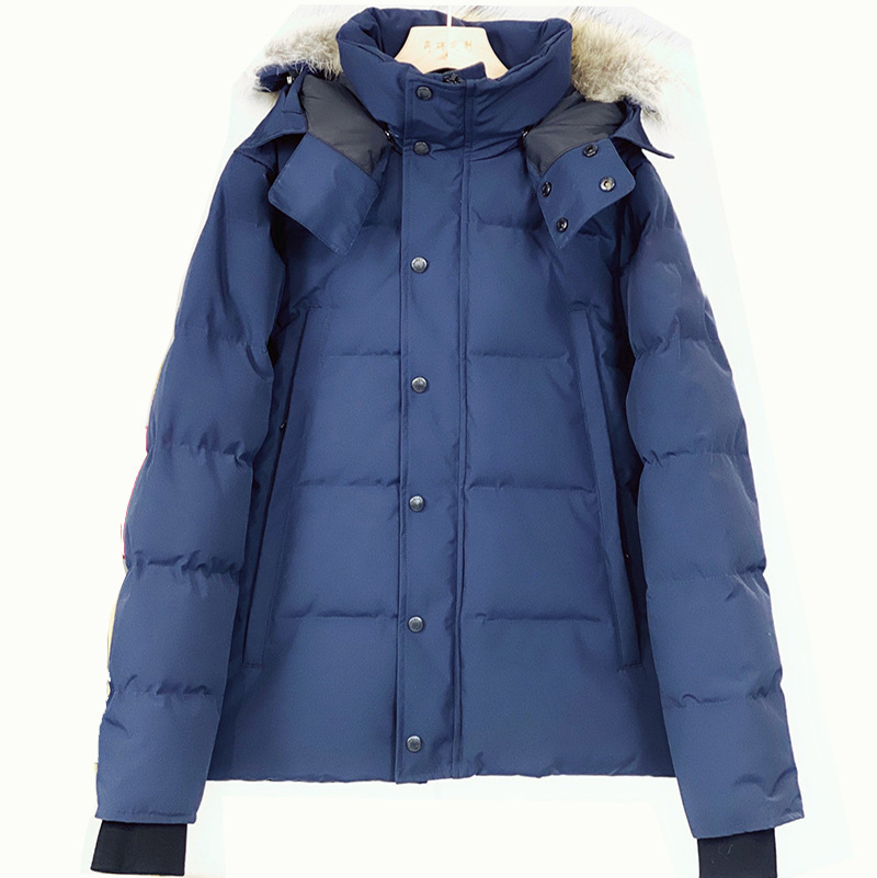 Winter Fourrure Down Parka Homme Warm Outerwear Wolf Fur Hooded Fourrure Manteau Jacket Coat Hiver Doudoune Mens