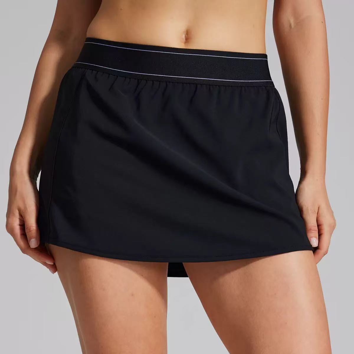 Yoga Match Point Tennis Skirt Bra Anti Glare Mini Varsity Skirt Quick Drying Sport Shorts Weekend Jogging Sweatpants Built Ins with Pocket Bra Set