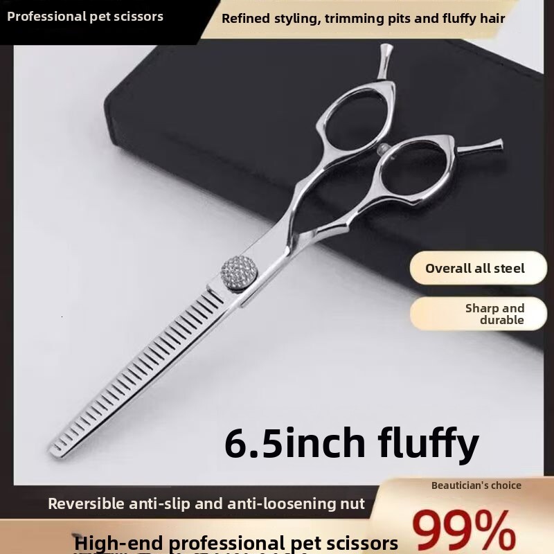 Shop Professional Grade High-end Pet Puff Shears Set Trimming Grooming Curved Scissors Sharp Household Wholesale