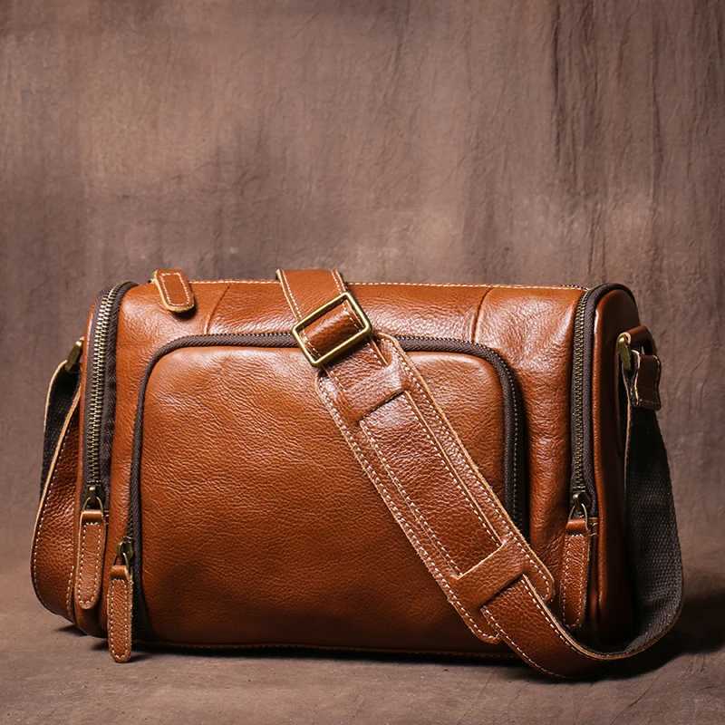GURO Higher Quality Genuine Leather Shoulder Bag Mens Party Deluxe Crossbody Vintage Top Cowhide multicompartment Messenger Bag J251025