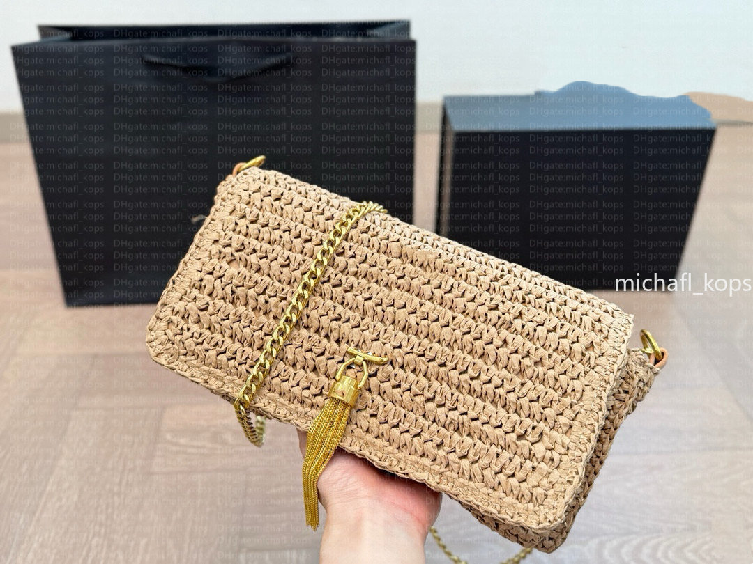 Fashion tote bag 10A woven bag woc crossbody bag chain bag correct letter original material shoulder bag designer bag flip bag handbag women's luxury bag