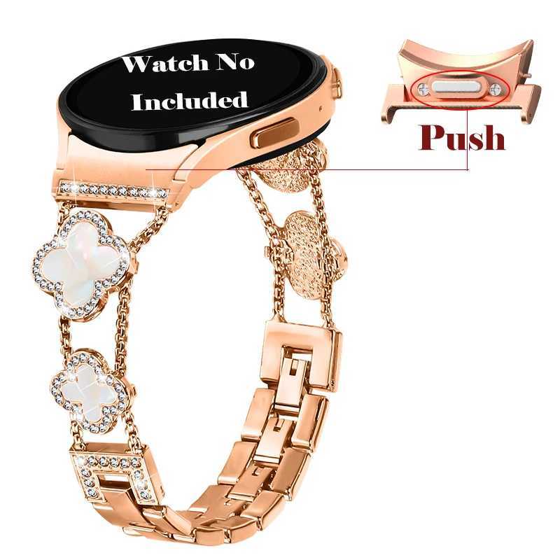 Luxury NO Gaps Diamond Strap for Galaxy Watch 6 Classic 47mm 4m 4567 44mm 40mm Metal Band for Galaxy 5pro 45mm Bracelet Y250924awtyuab