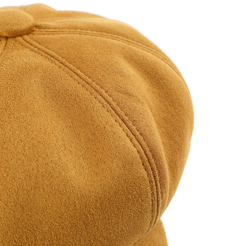 Berets Winter Vintage Caps For Women French Artist Warm Felt Hats Beret Female Solid Octagonal Autumn Girl sboy Cap 221130