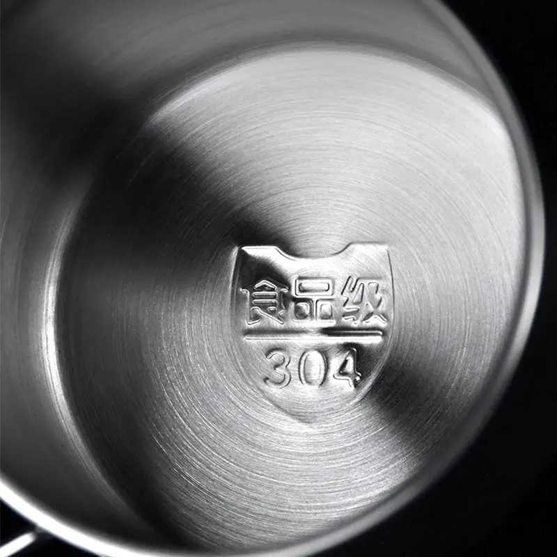 Stainless Steel Mug Folding Handle Coffee Cup Outdoor Camping Cup Thickening Portable Cup for Home Hiking Backpack Equipment J250923