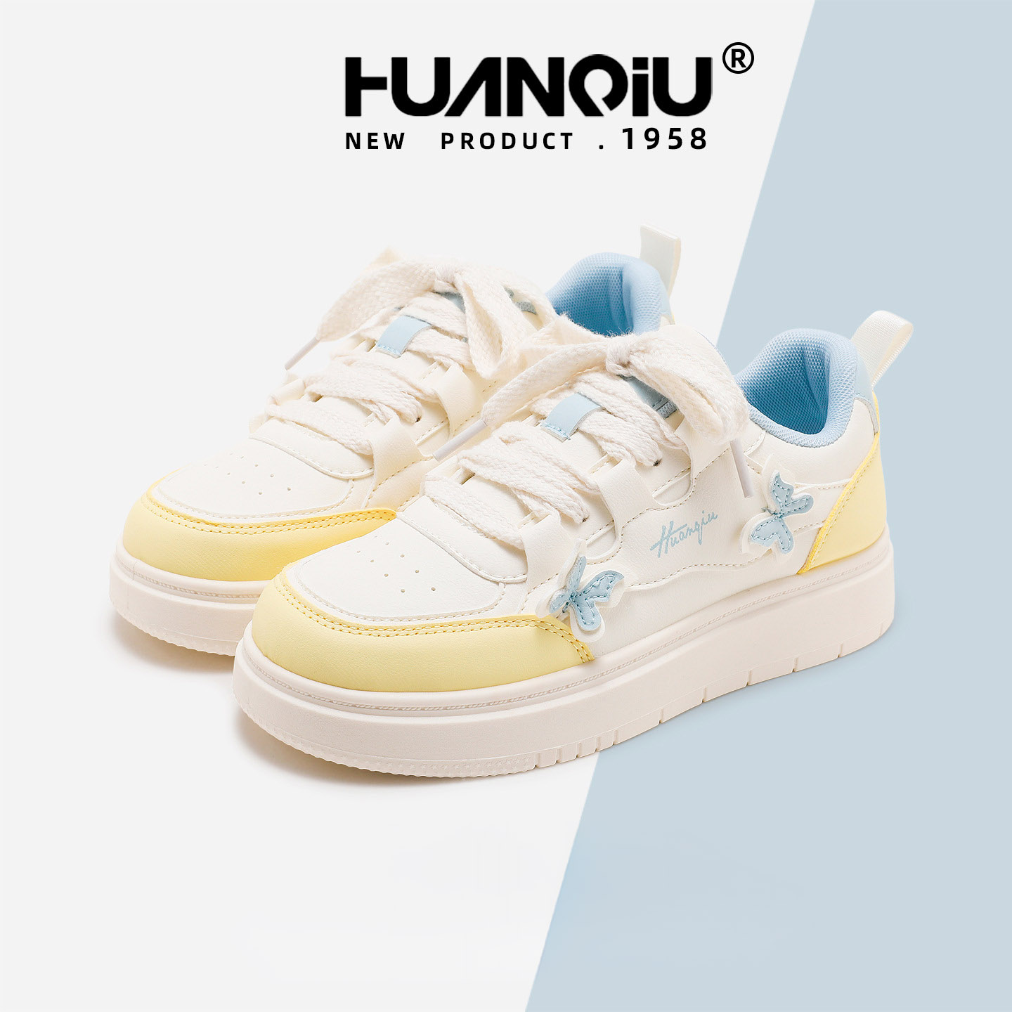 HUAN QIU Free shipping Designer Casual Shoes Thick soled height increasing board shoes women versatile casual white shoes fashion outdoor luxurious