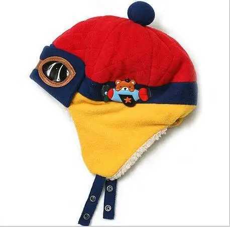 Winter Flight Crochet Baby Hat Cap Children Infant Toddlers Ear Beanie Girls Boys Fleece Clothes Accessory Kids Z251029