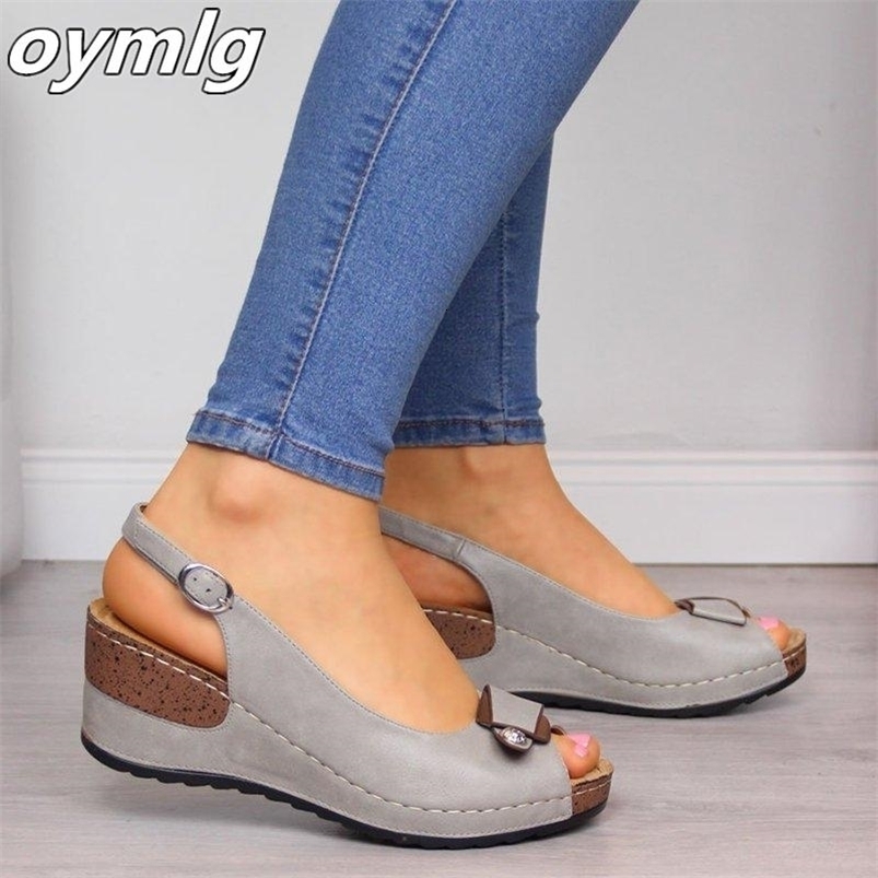 Women Summer Open Toe Comfy Wedge Bow Sandals Super Soft Premium Orthopedic Low Heels Walking Sandals Toe Corrector Cusion 220418