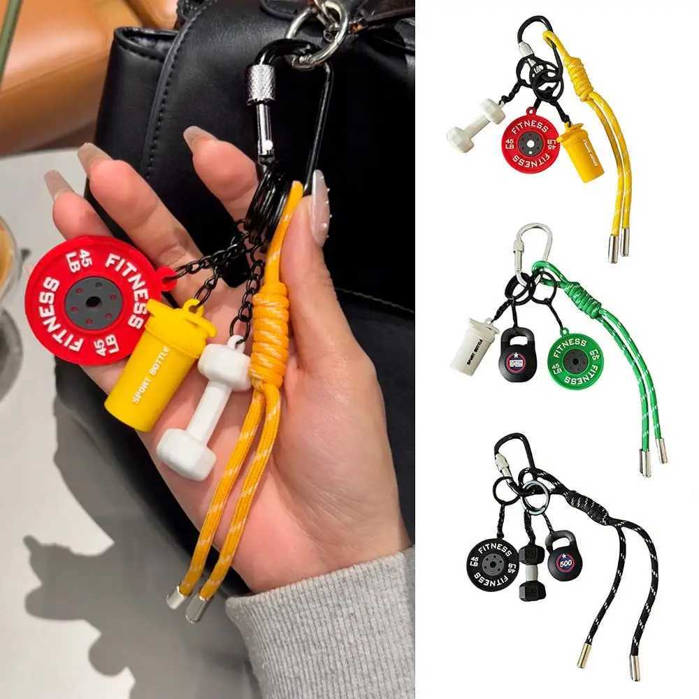 HOT Sports Fitness Mobile Phone Lanyard Gym Series Key Chain Creative Trendy Accessory Gifts Handmade Rope Keychain Bag Charms D250923