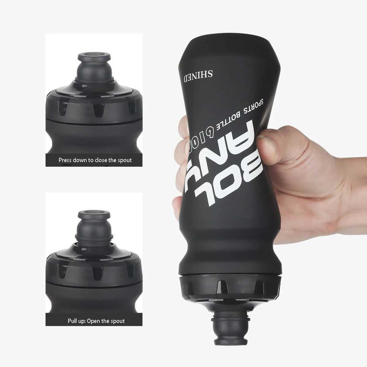 610ml Plastic Water Bottle for Bicycle Squeeze Out LeakProof Cycling Outdoor Sports Fitness Kettle J250923