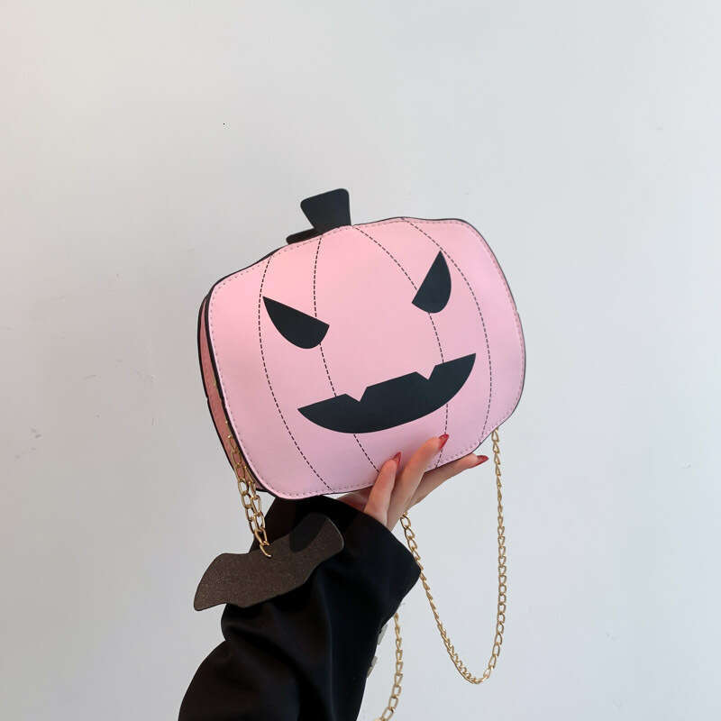 Halloween Quirky Pumpkin 2023 New Fashion Color-Block Personality Creative Trendy Single-Shoulder Women's Cartoon Crossbody Bag