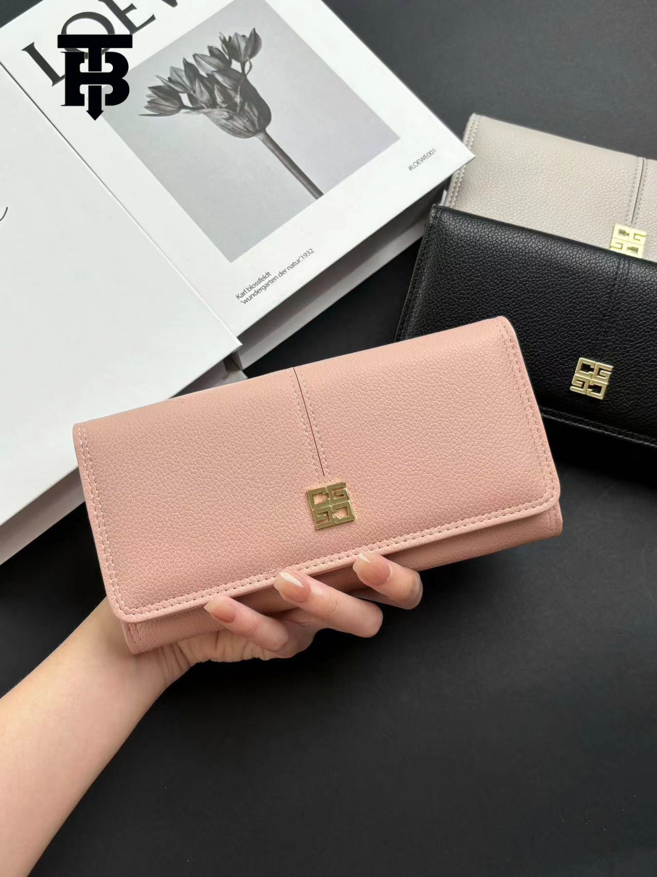 TB BHULAMTE Free Shipping New Designer Bag 2025 High-quality Trendy Casual Wallet Fashionable And Simple Style Four Grid Design Long Women's Wall
