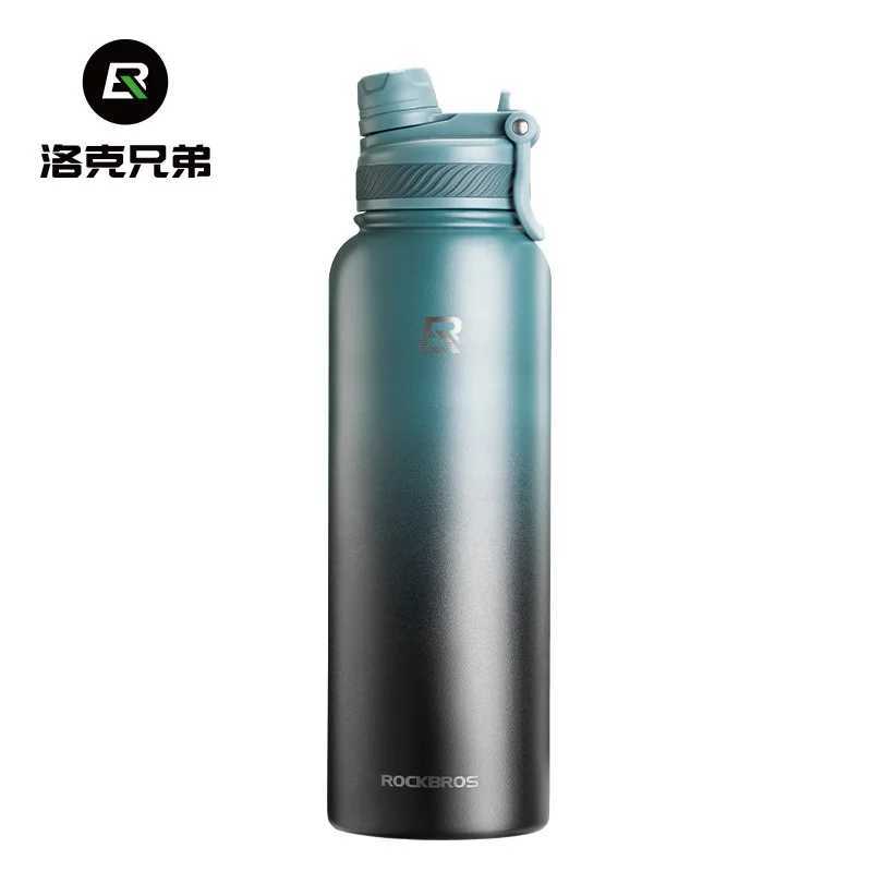 ROCKBROS 1L Thermal Water Bottle Sports Water Bottle Non Slip 304 Stainless Steel Cold And Hot Thermo Cup Cycling Hiking Equip J250923