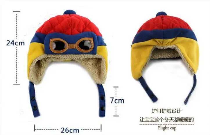 Winter Flight Crochet Baby Hat Cap Children Infant Toddlers Ear Beanie Girls Boys Fleece Clothes Accessory Kids Z251029