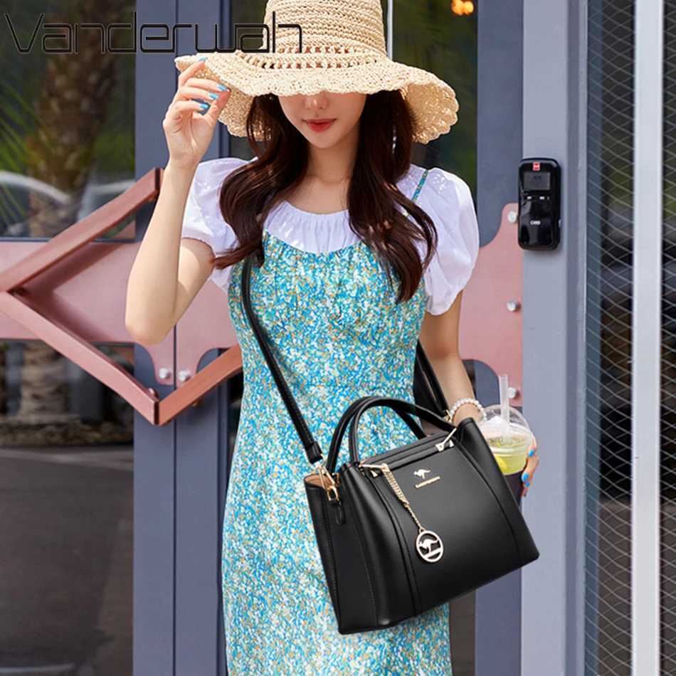 2024 Luxury Women Designer 3 Layers Shoulder Crossbody Sac Ladies Large Capacity Leather Handbags Shopper Brand Messenger Totes J251025