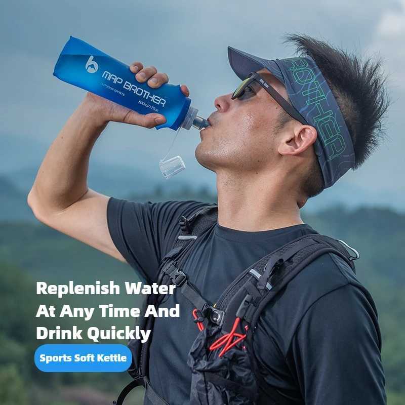 Outdoor Collapsible Soft Water Bottle 250ml 500ml for Running Hiking Cycling and Rock Climbing Drinking Sports J250923