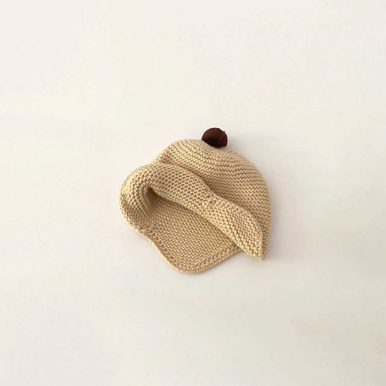 Cute Baby Hat With Ball Winter Thicken Warm Baby Boys Girls Cap Beanies Infant Toddler Ear Protection Hat Z251029