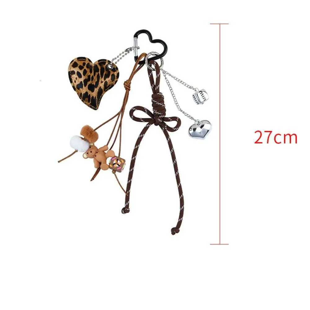 Creative Heart Purse Hanging Pendants Bow Hanmade Rope Keychain Bag Pendants D250923