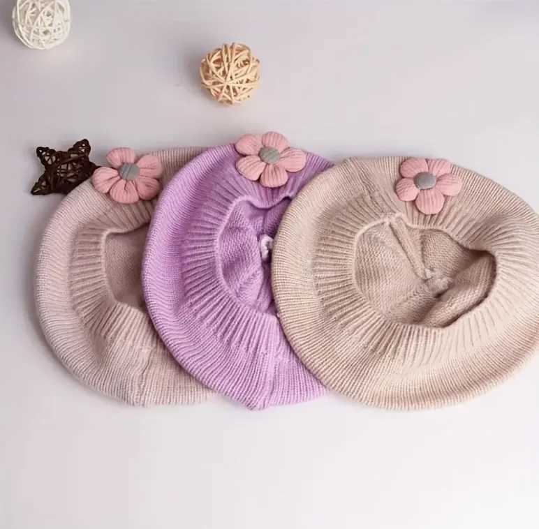 03 Years Old Baby Beret Hat Autumn And Winter Korean Version Boy And Girl Baby Knitted Wool Beret Fashionable Painter Hat Z251029