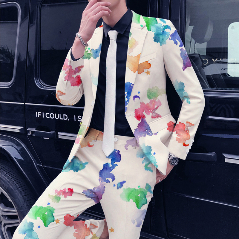 Thorndike Custom Made Groomsmen Pueple Pattern Groom Tuxedos Peaked Lapel Men Suits 2 Pcs Wedding Man JacketPants 240812