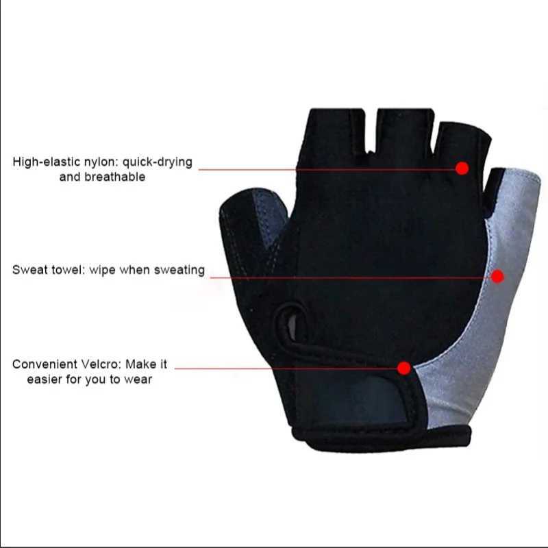 Half Finger Cycling Gloves Men Women Anti Slip Shock Breathable Summer Bicycle Gloves Fingerless Sports Gym Training Bike Gloves J2509221