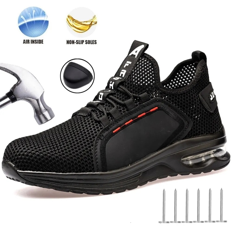 Safety Shoes Work Shoes Steel Shoes Toe MENS Strike Test Indestructible Work Boots Are Safe and Light in Weight. 240703