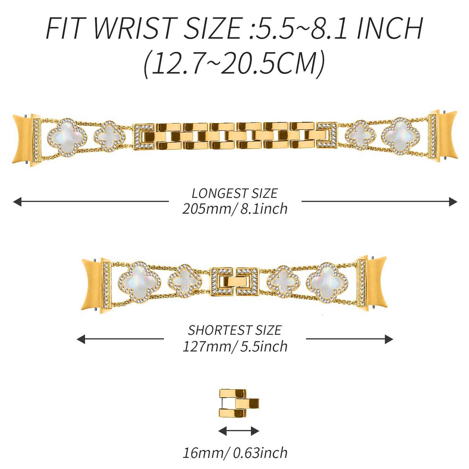 Luxury NO Gaps Quick Fit Diamond Strap for Galaxy Watch 8 Classic 47mm 4m 4567 44mm 40mm Metal Band for Galaxy 5pro 45mm Y250924awtyu