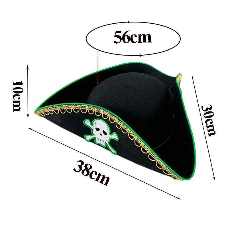 Funny Glowing Black Pirate Hat Nautical Theme LED Light Up Hat Cosplay Luminous Cap For Adult Halloween Carnival Costume Props Z251029