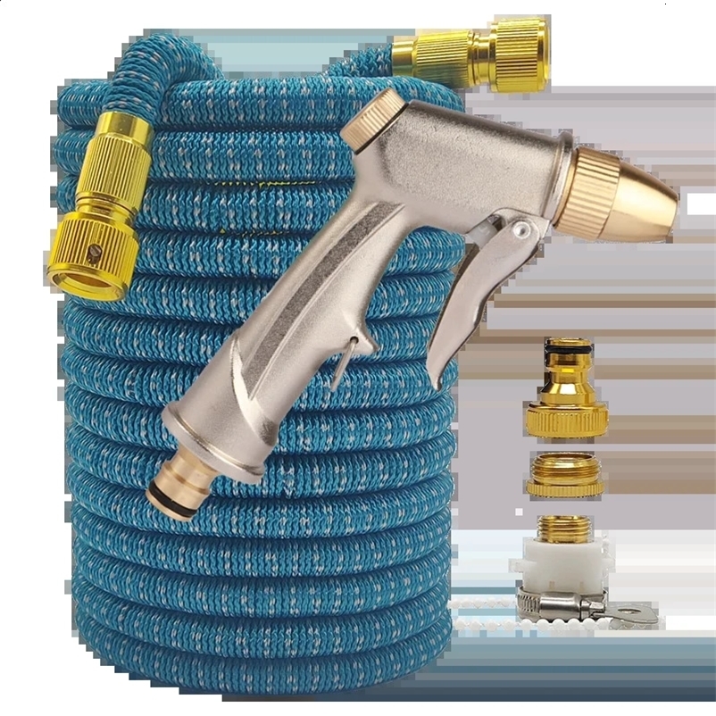 Expandable High Pressure Garden Water Hose 2.5-30 Meters Magic Flexible Wash Car Outdoor Watering Pipes Gun Farm Irrigation Tool 240828