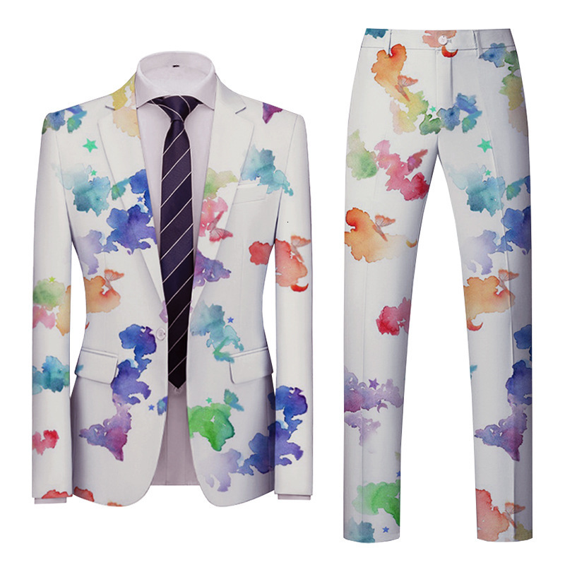 Thorndike Custom Made Groomsmen Pueple Pattern Groom Tuxedos Peaked Lapel Men Suits 2 Pcs Wedding Man JacketPants 240812