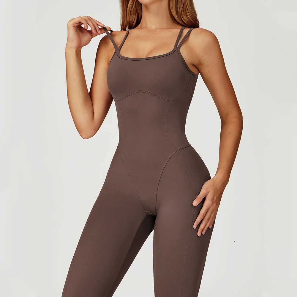 Fitness Jumpsuit Sexy Cross back OnePiece Yoga Suit Belly Tightening Workout Set Stretch Bodysuit Gym Clothes Women Sportswear W250923