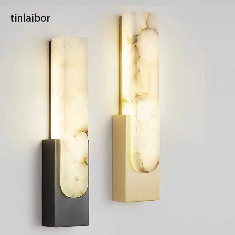 Spanish simulation marble Wall lamp Minimalist Bedroom Background wall Bedside lamp light luxury living room Wall light C251124