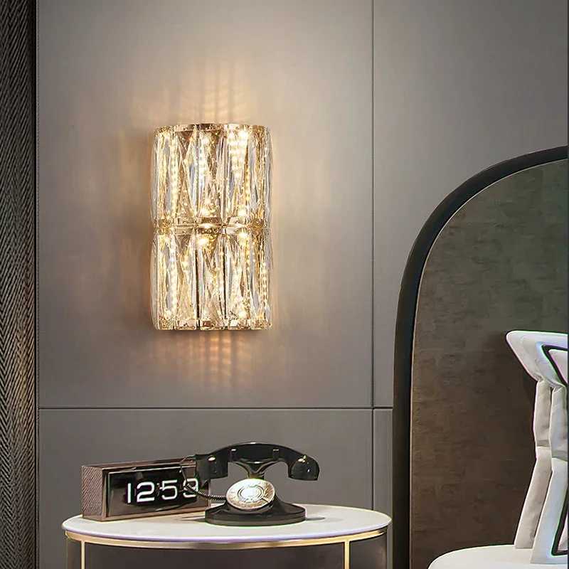 Led Crystal Wall Lamp For Bedroom Living Room Gold Creative Design Lighting Modern Home Decor Wall Sconce Luxury Cristal Lustre C251124