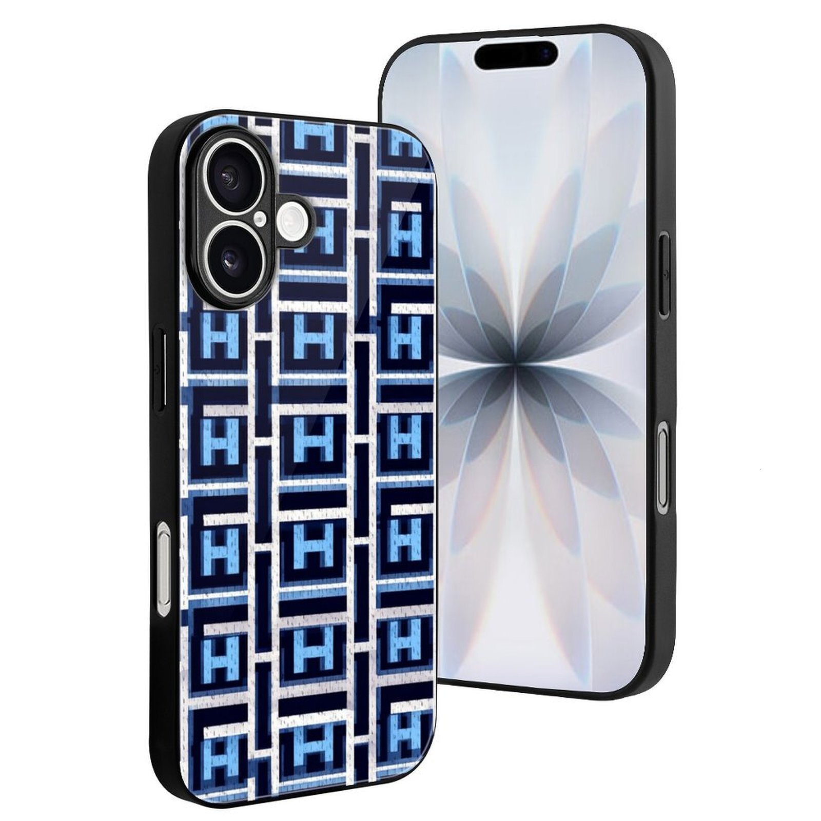 Her H Designer custom iphone 17 case luxury iphone glass material New original casing! Suitable for iphone 16 15 14phone case, 17ProMax, new 17Pro mag