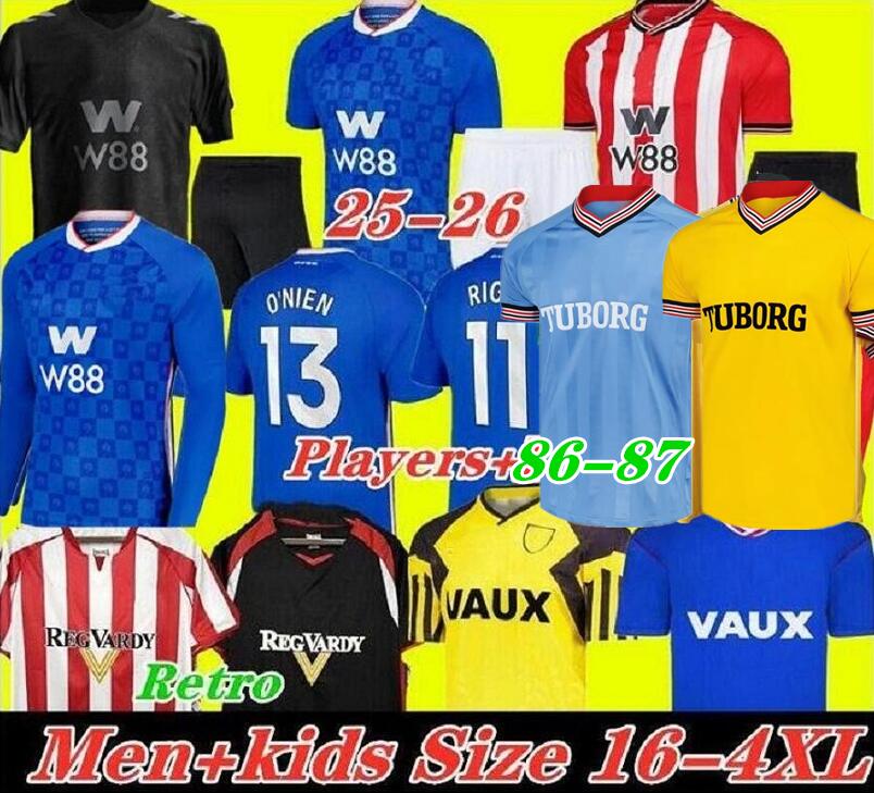 25 26 sunderland Soccer JerseyS Home away third 2025 RED BLACK KIDS s STEWART SIMMS ROBERTS AMAD CLARKE Diarra 19 EMBLETON E NIEN Football Shirt SEWS PROMOTED