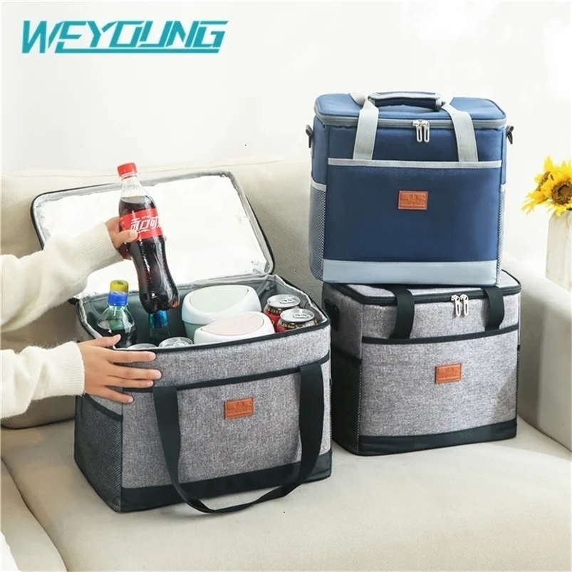 1PCS Portable Lunch Bag Handbag Waterproof Insulated Oxford Cooler Bag Thermal Food For Picnic Work Lunch Bag Storage Bags 240514