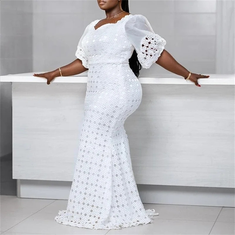 White womens dress long skirt African high waisted womens vest plus size dress black party DINNER S-5XL 240830bj