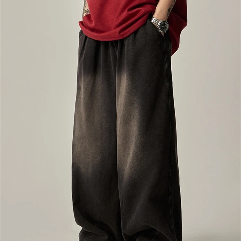 HOUZHOU Y2K Jeans Women Vintage Oversize Denim Pants Female Distressed Wide Leg Trousers Retro Streetwear Hip Hop Loose Casual Z260313