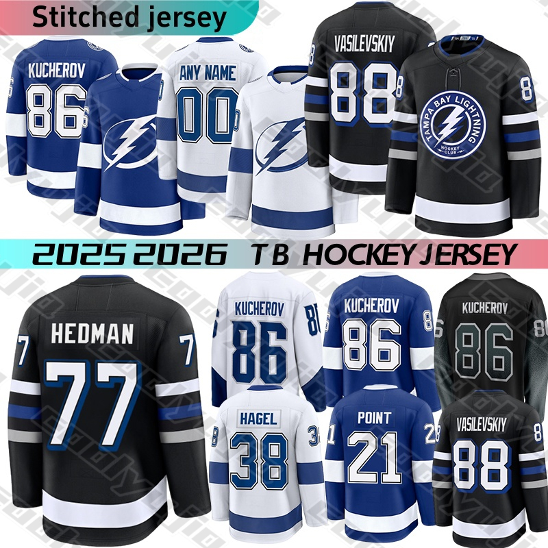 TB Hockey jerseys Tampa Kucherov Jersey Bay Vasilevskiy Cernak Lightning Retro Jersey Nikita Cirelli Hagel Stamkos Lilleberg 2025 mens Stitched hockey Jersey