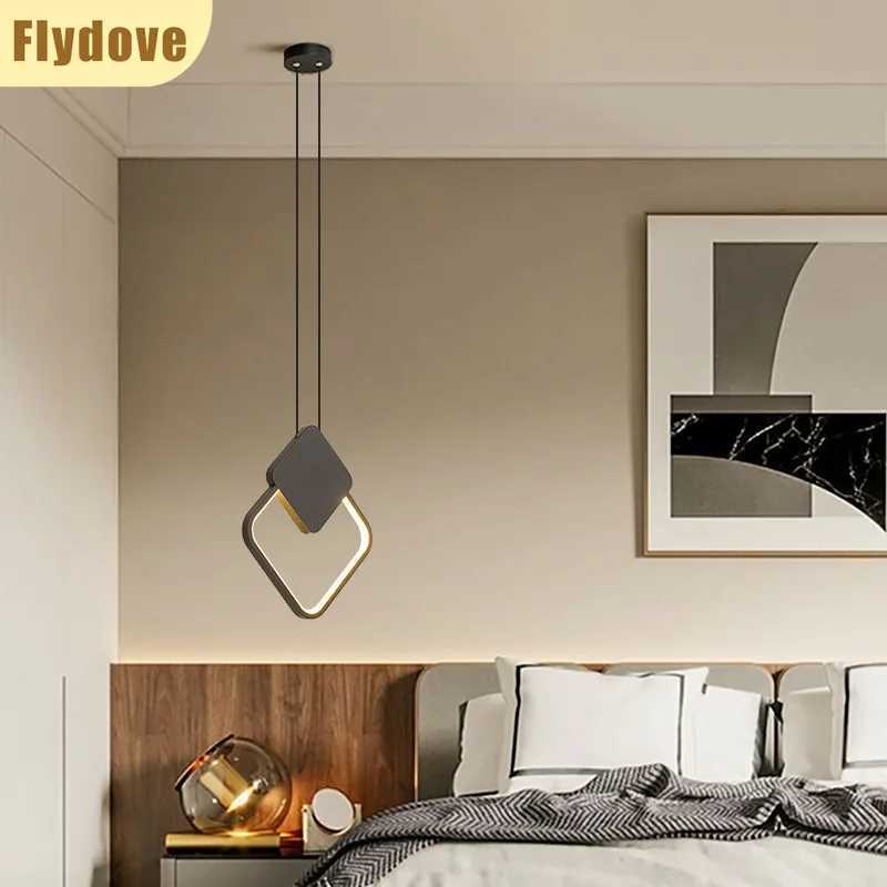 Nordic Light Luxury LED Long Line Small Pendant Creative Living Room Bedhead Study Corridor Indoor Golden Acrylic Ceiling Light C251124