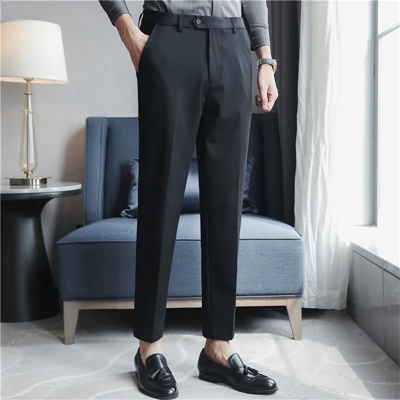 Men Dress Pants Autumn Slim Fit Casual Pantalon Homme Wedding Party Formal Suit Trousers Men Clothing Oversized 28-42 240827