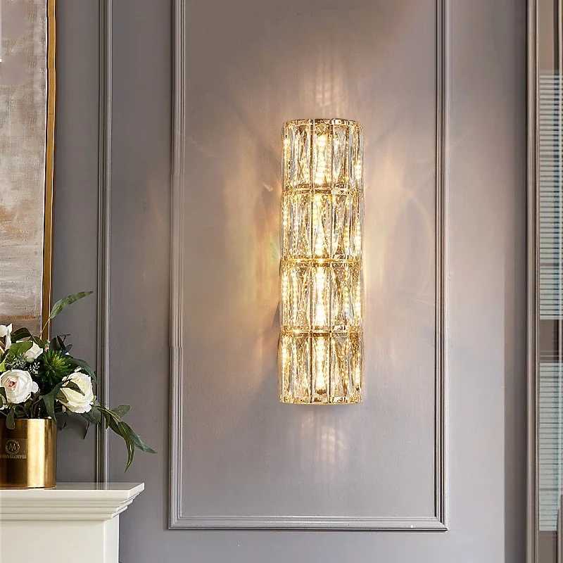 Led Crystal Wall Lamp For Bedroom Living Room Gold Creative Design Lighting Modern Home Decor Wall Sconce Luxury Cristal Lustre C251124