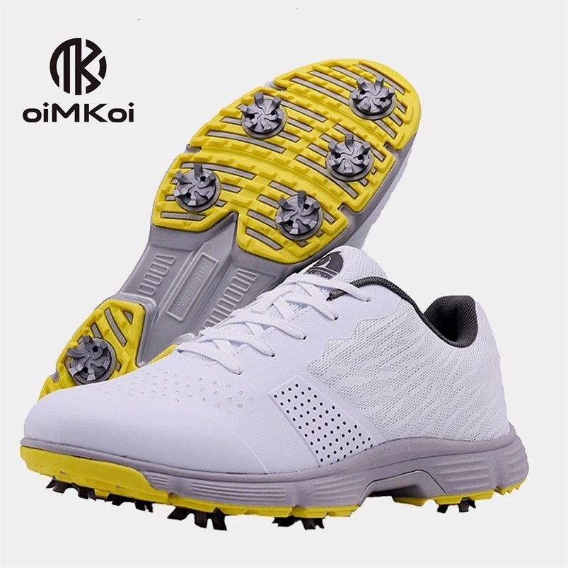 OIMKOI Professional Mens Golf Shoes Mens Waterproof and Anti Slip Golf Training Shoes 240626